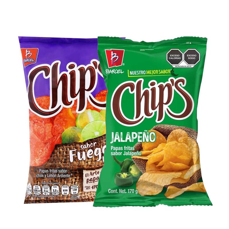 Chips Barcel Jalape&ntilde;o 170g + Chips Barcel Fuego... image number null