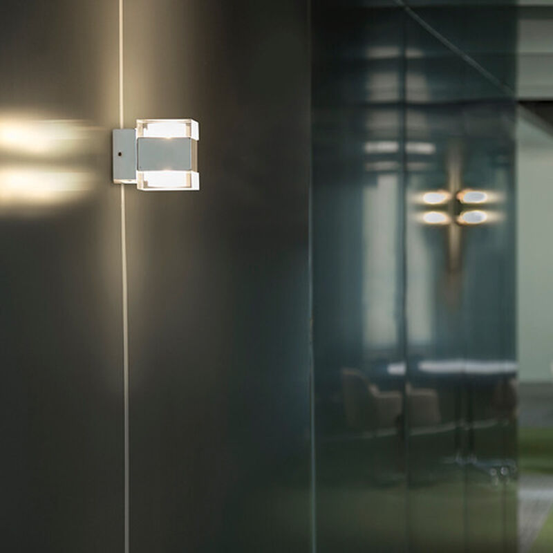 Lampara  Sobreponer Muro Cromado 6w Luz Suave C... image number null