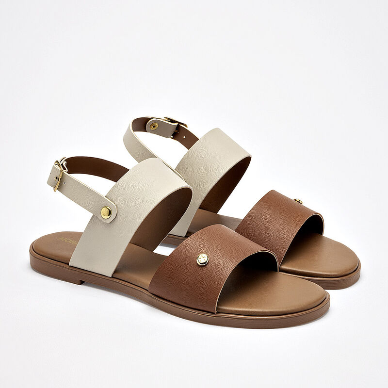Moramora sandalia piso para mujer latte camel c... image number null