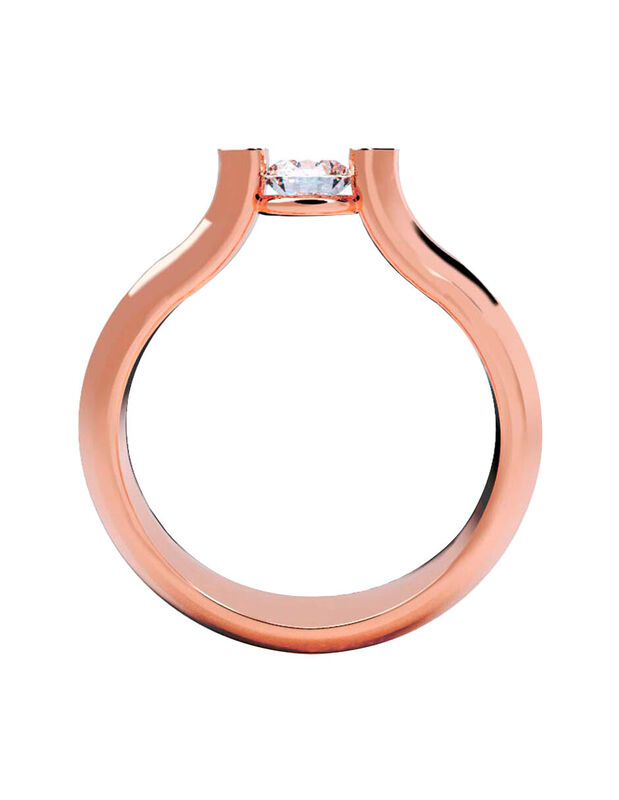 Anillo de Compromiso de 14K con Diamante de Lab... image number null