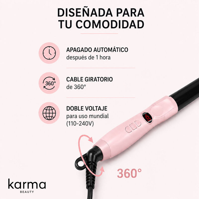 Rizador Profesional Tropical Twist Karma Beauty... image number null