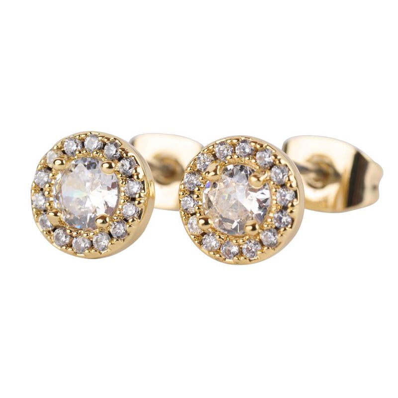 Aretes Mujer Oro 14k Zirconia Cúbica, Joyería F... image number null