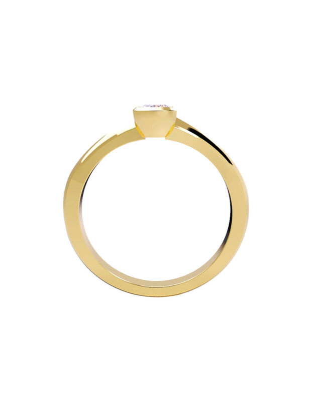 Anillo de Compromiso en Oro de 10K con Circonia... image number null