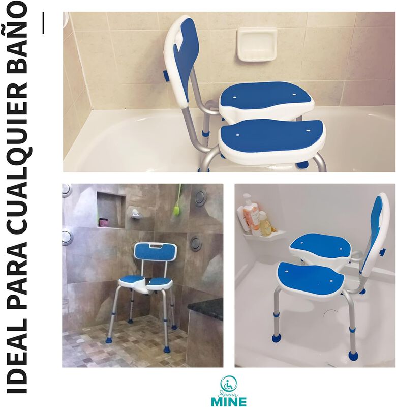 Banco Silla Para Ducha Con Apertura Higiénica K... image number null