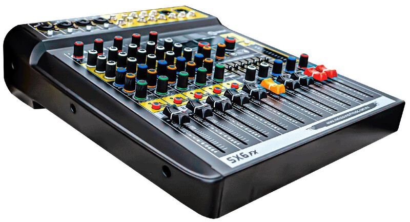 Mezcladora Sx6fx Melo 4 Canales 1 Est&eacute;reo C/ Ef... image number null