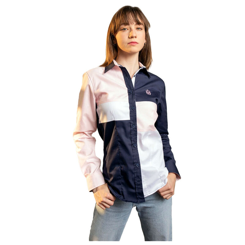 Blusa Blanca-Azul-Rosa LuQtari Talla CH image number null