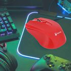 Mouse Nextep Inal&aacute;mbrico USB 1600 dpi Rojo.
