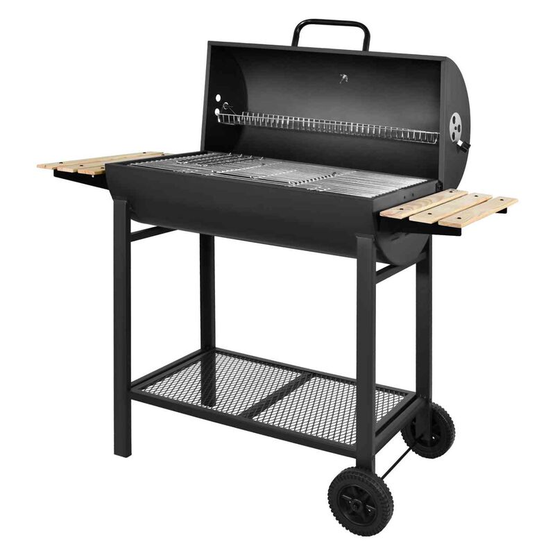 Asador Carbon Tipo Barril Parrilla 70cm Doble M... image number null