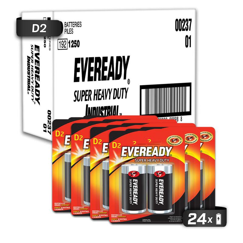 Pila Eveready Carbon Zinc D Blister 24 Unidades image number null