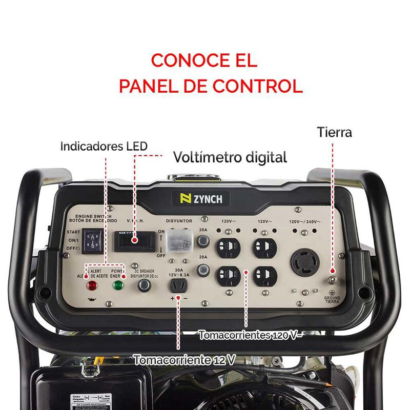 Generador el&eacute;ctrico a gasolina Zynch 7000 W 11 ... image number null