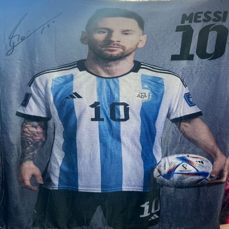 Exclusiva! Cobija Frazada Ultra Suave Leo Messi... image number null