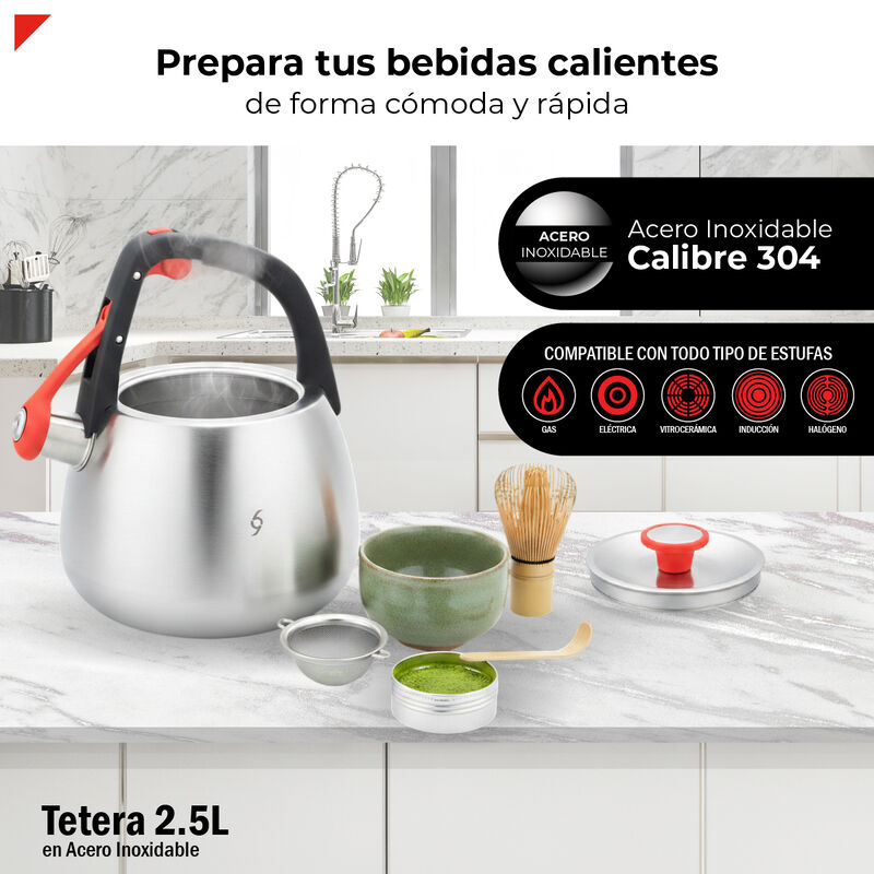Tetera De 2.5 Litros De Capacidad Acero Inox 30... image number null