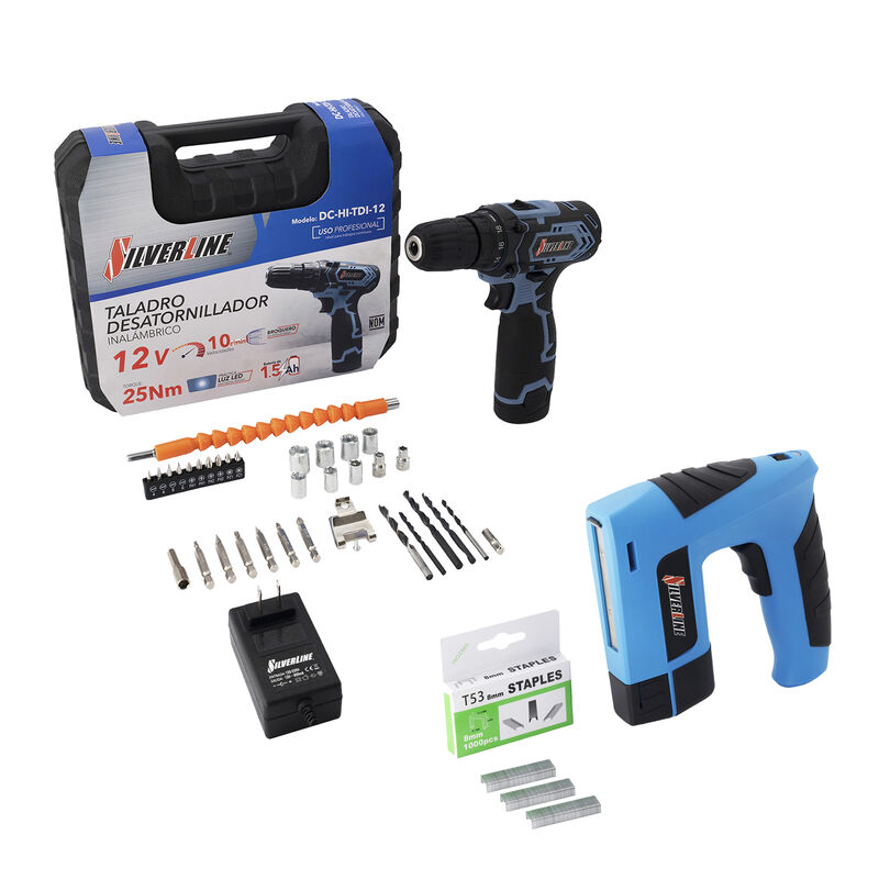Kit de Taladro Destornillador Inal&aacute;mbrico + Eng... image number null