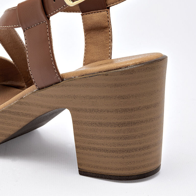 Gilardi zapatilla abierta para mujer camel latt... image number null