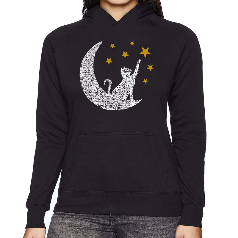 Sudadera Con Capucha Word Art Para Mujer - Gato... image number null