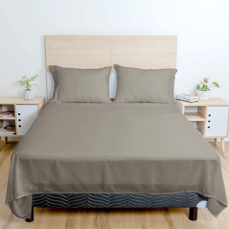 Juego de S&aacute;banas Soft Individual Gris Atlas del... image number null