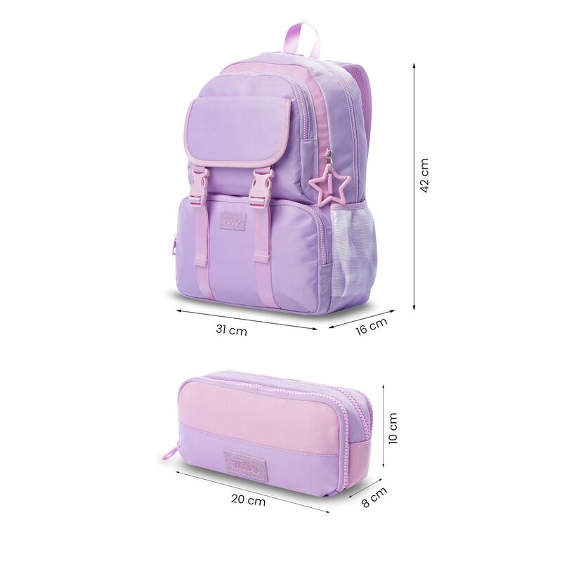 Kit Escolar Mochila Mediana, Lonchera Y Lapicer... image number null