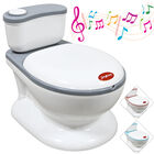 Ba&ntilde;ito Entrenador para Ni&ntilde;os Dise&ntilde;o Realista y Sonido de Agua Espacio para Toallitas Base Antideslizante Gris
