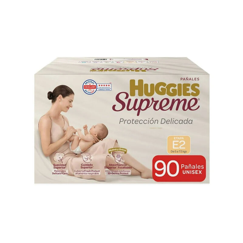 Pa&ntilde;ales Huggies Supreme Etapa 2 Unisex 90 Pa&ntilde;al... image number null