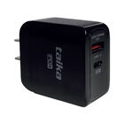 Cargador De Pared Usb Y Tipo C Quick Charge 18 W Taika Tk-cc3pd Negro
