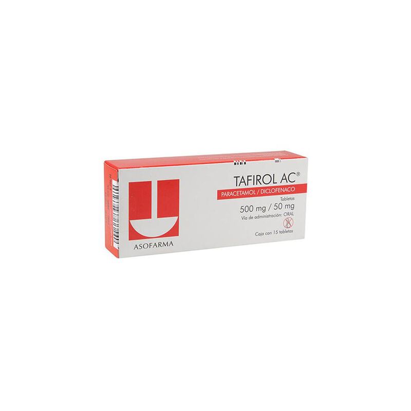 Tafirol Ac 500mg/50mg Caja 15 Tabletas image number null