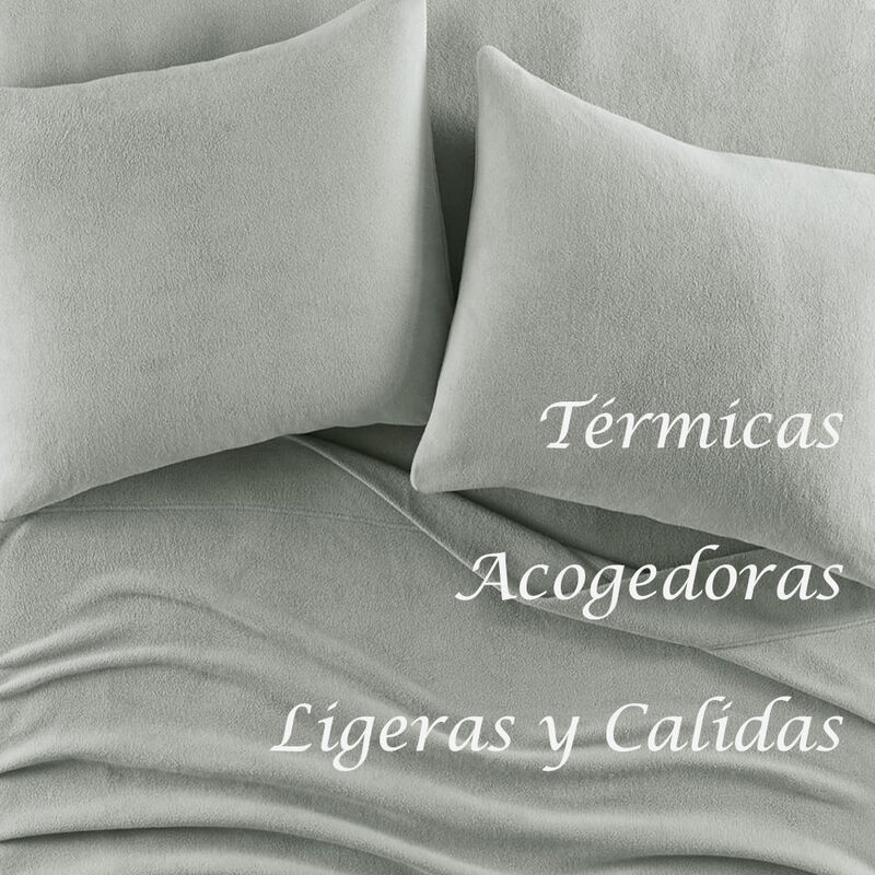 Juego de S&aacute;banas Polar Individual Gris T&eacute;rmicas... image number null