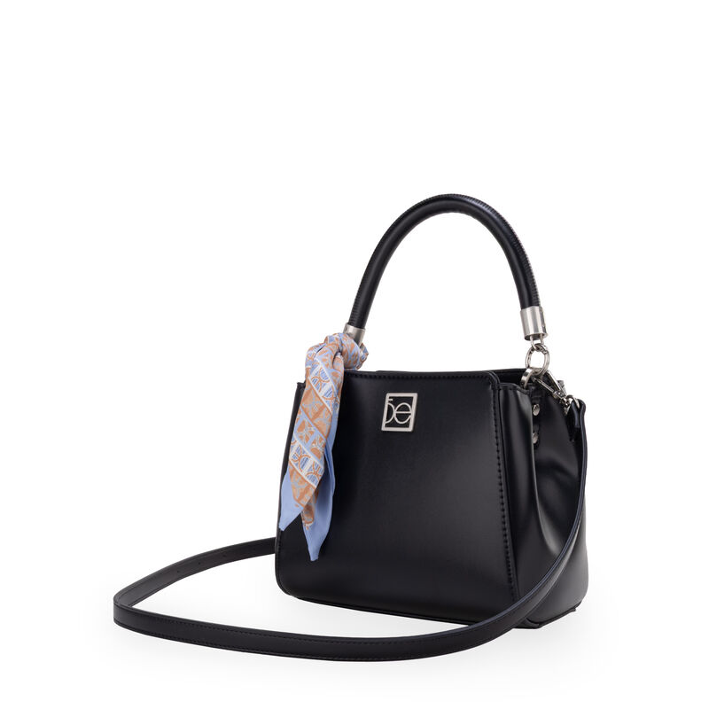 Bolsa Satchel Chica Con Mascada Color  Negro image number null
