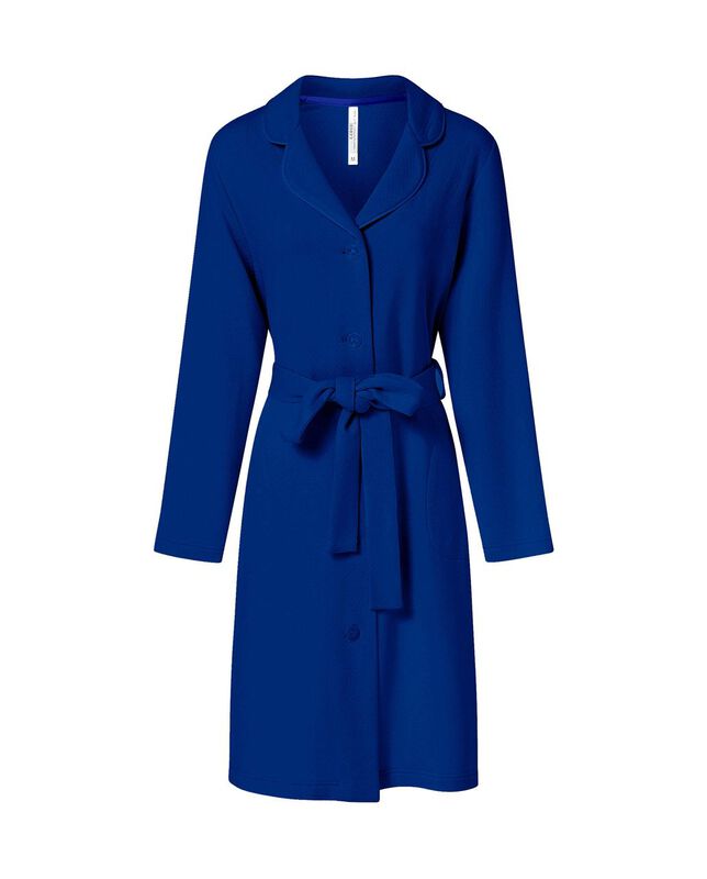 Bata Abotonada con Vivo Azul image number null