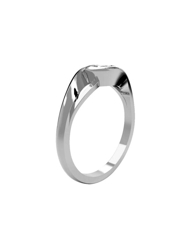 Anillo de Compromiso en Oro de 10K con Circonia... image number null