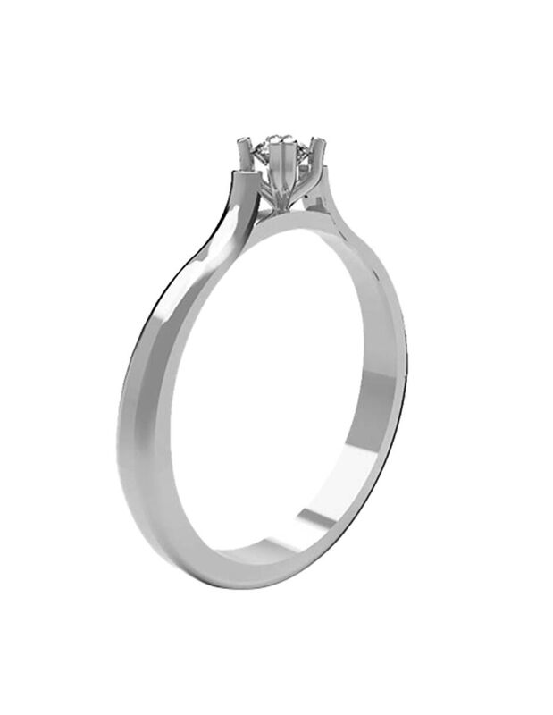 Anillo de Compromiso en Oro de 14K con Circonia... image number null