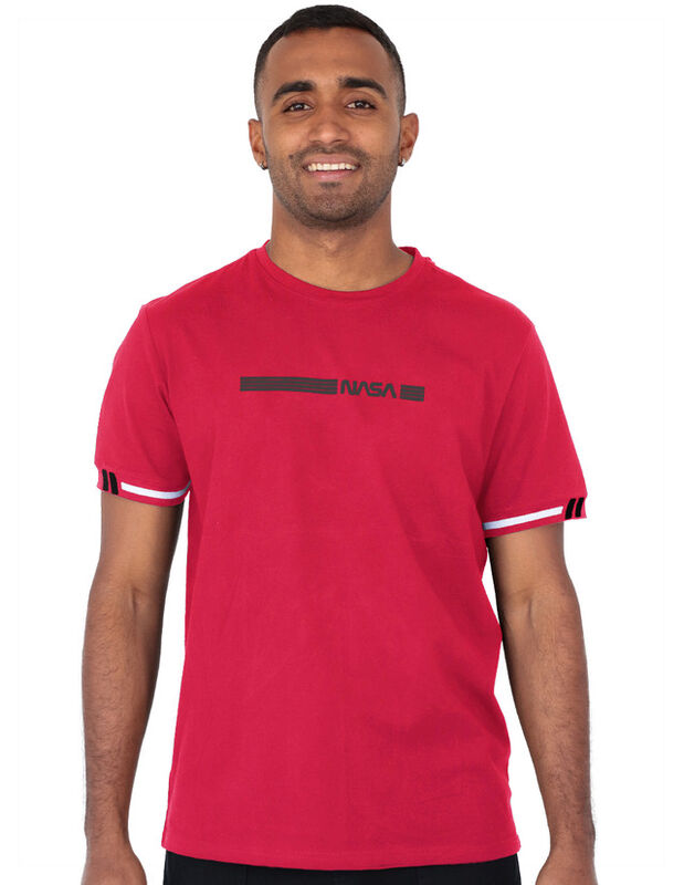 Playera Casual Caballero Premium Estampada Rojo... image number null