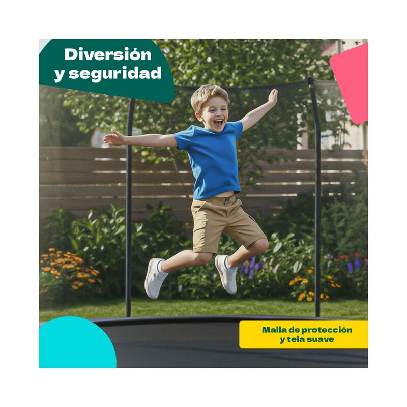 Trampolin 8ft 2m Brincolin Empotrado Malla Segu... image number null