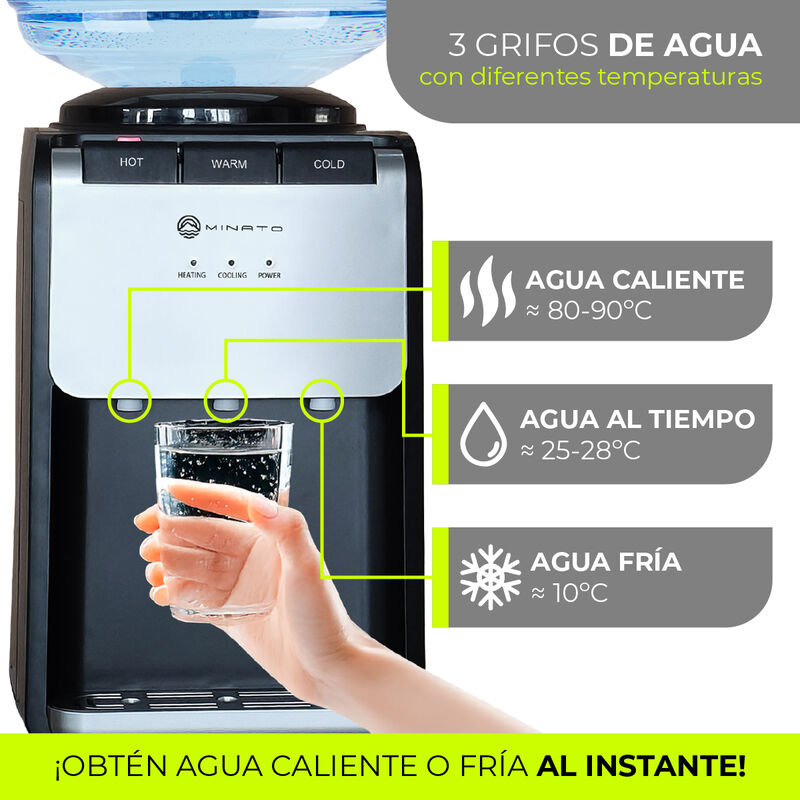 Minato Dispensador De Agua Fr&iacute;a/Caliente 3 Grif... image number null