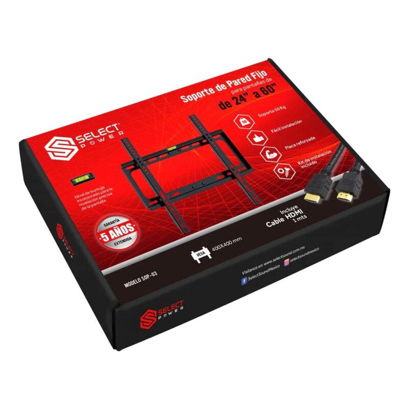 Soporte De Pared Fijo Select Power Para Pantall... image number null