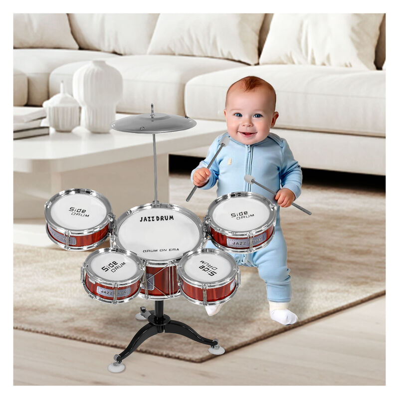 Bateria Musical Juguete Jazz Ni&ntilde;os 7 Piezas 5 T... image number null