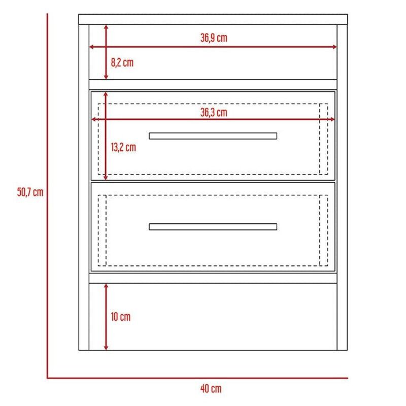 Bur&oacute; Douglas Beige y Blanco Virtual Muebles image number null