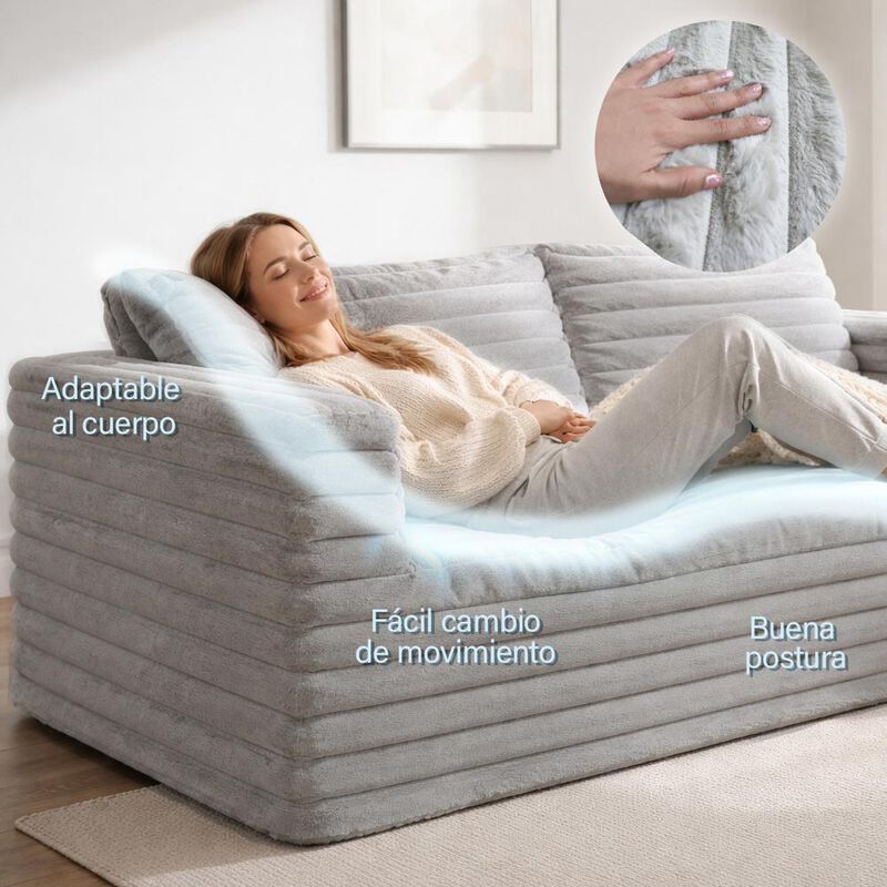 Sof&aacute; en Caja Dormimundo Love Seat Gris image number null