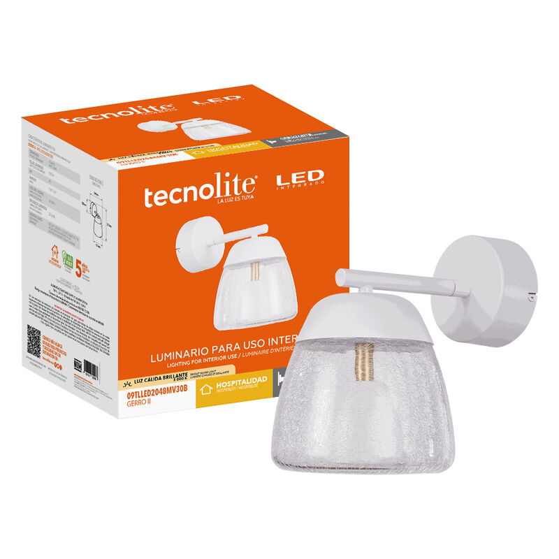 L&aacute;mpara de Pared Arbotante LED 9 W, Luz C&aacute;lida ... image number null