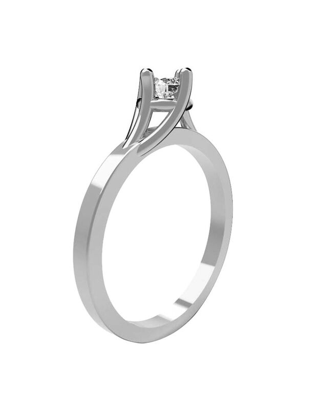 Anillo de Compromiso en Oro de 14K con Circonia... image number null