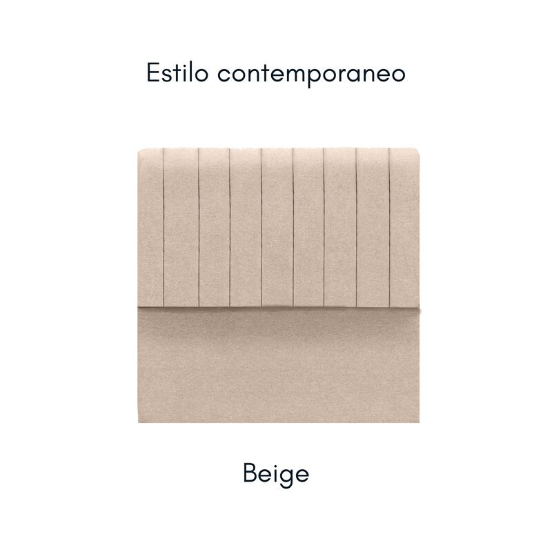 Cabecera Parma Matrimonial Beige image number null