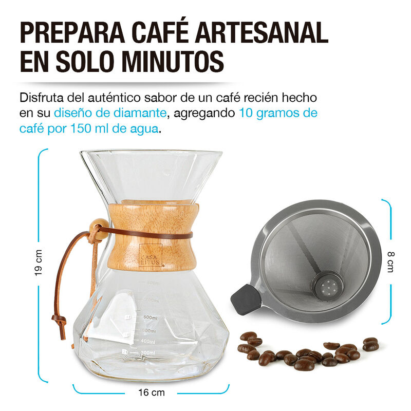 Cafetera Individual Chemex Grande 800 ml Caf&eacute; M... image number null