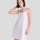 Camisón de Tirantes con Flores Celeste