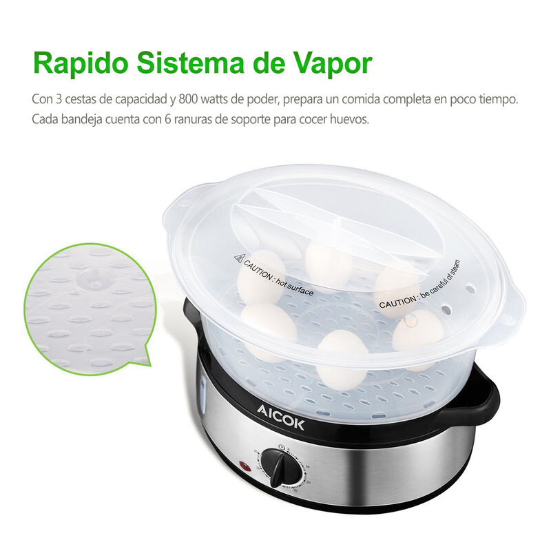 Vaporera Eléctrica Aicok 3 Niveles image number null