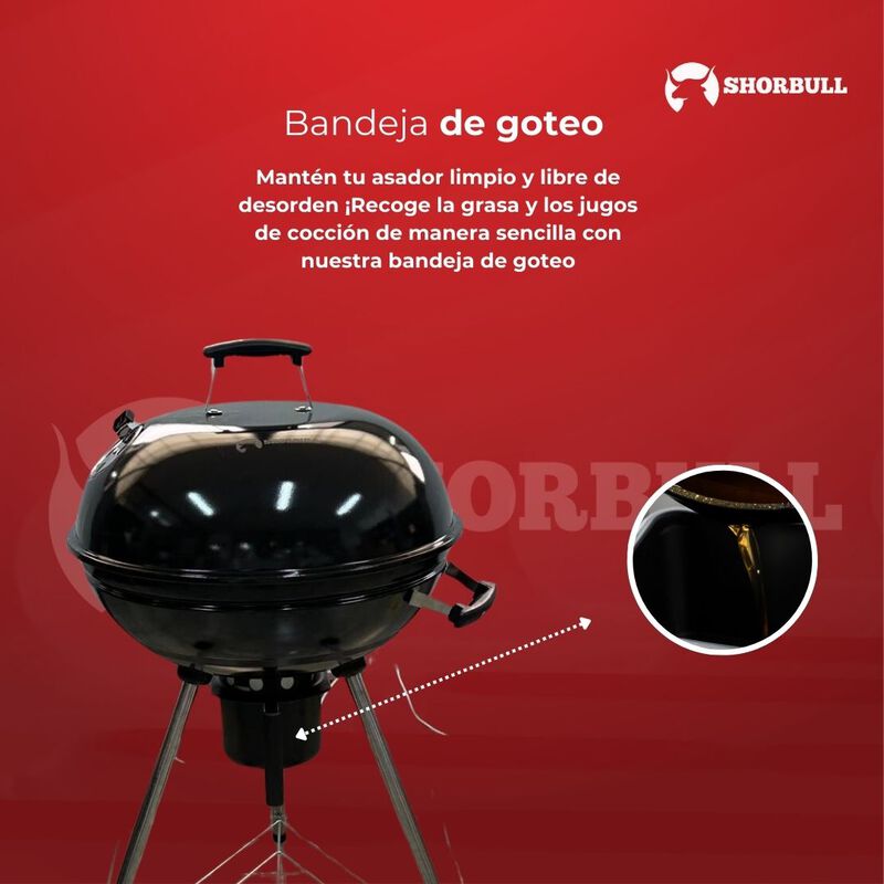 Asador Redondo 22 inch Shorbull Rejilla Acero I... image number null