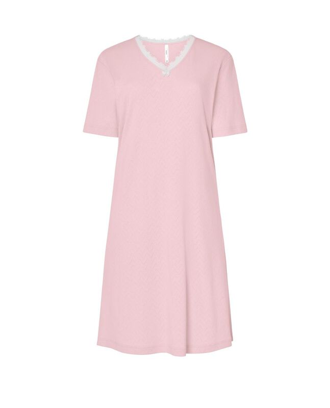 Camis&oacute;n Lencero con Puntilla de Manga Corta Ros... image number null