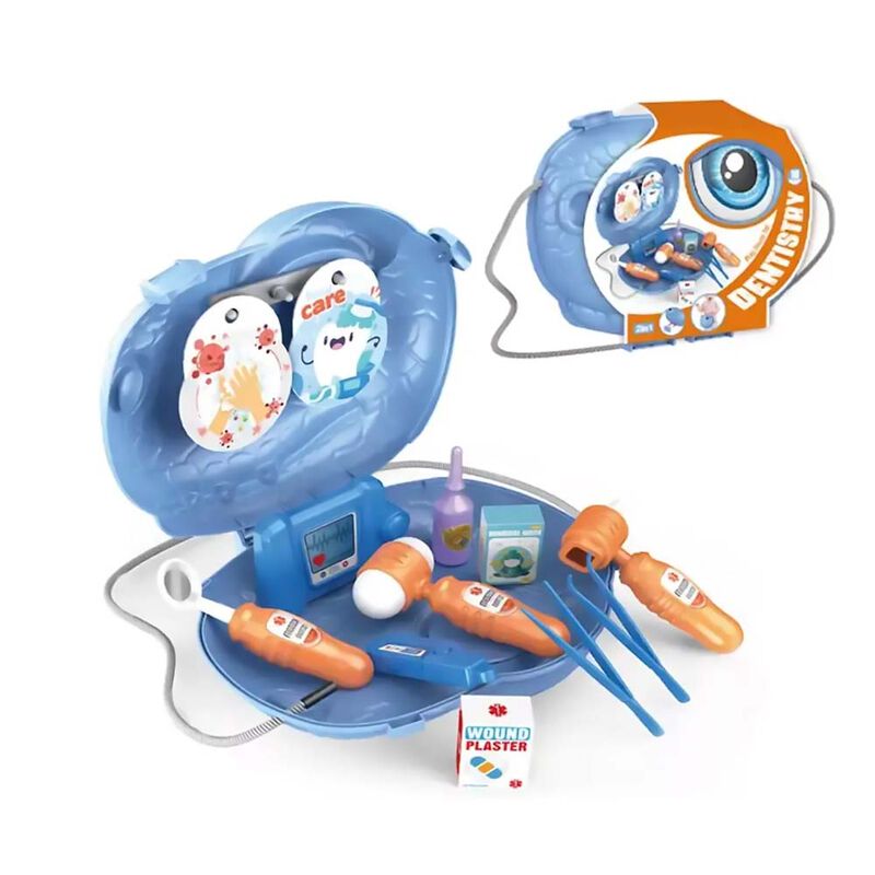 Set De Dentista Bolsa De Dinosaurio 2 En 1 Azul... image number null