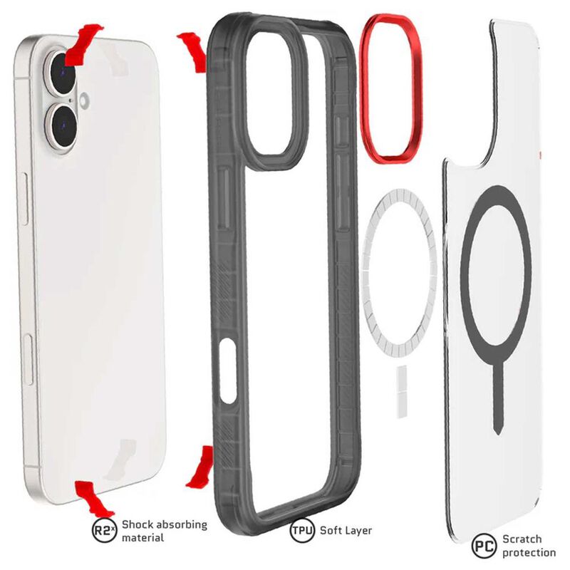 Funda GHOSTEK Covert para iPhone 16 PLUS Transp... image number null