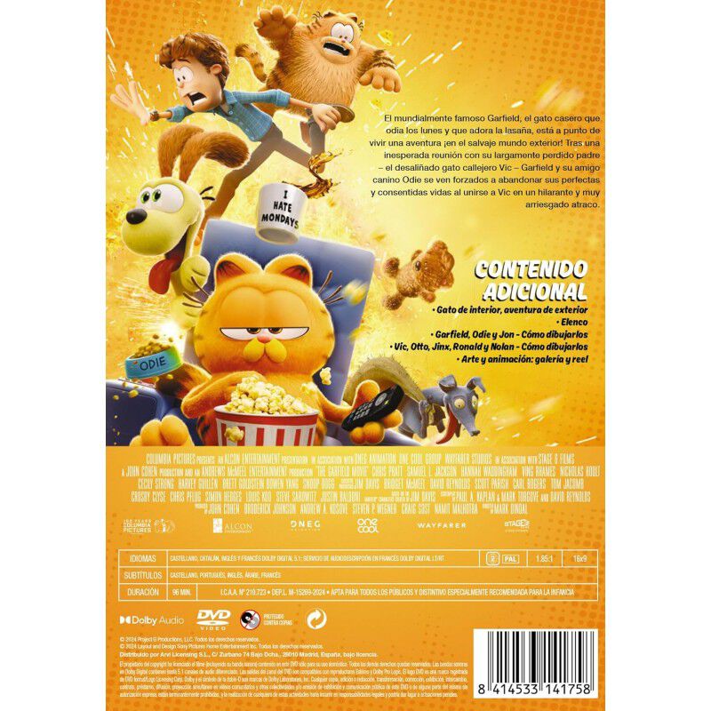 Garfield: la Pelicula [DVD] (2024) The Garfield... image number null