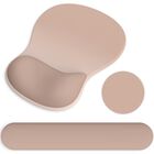Mouse Pad Y Descansa Mu&ntilde;ecas Para Teclado G Jgoo Ergon&oacute;mico Marr&oacute;n