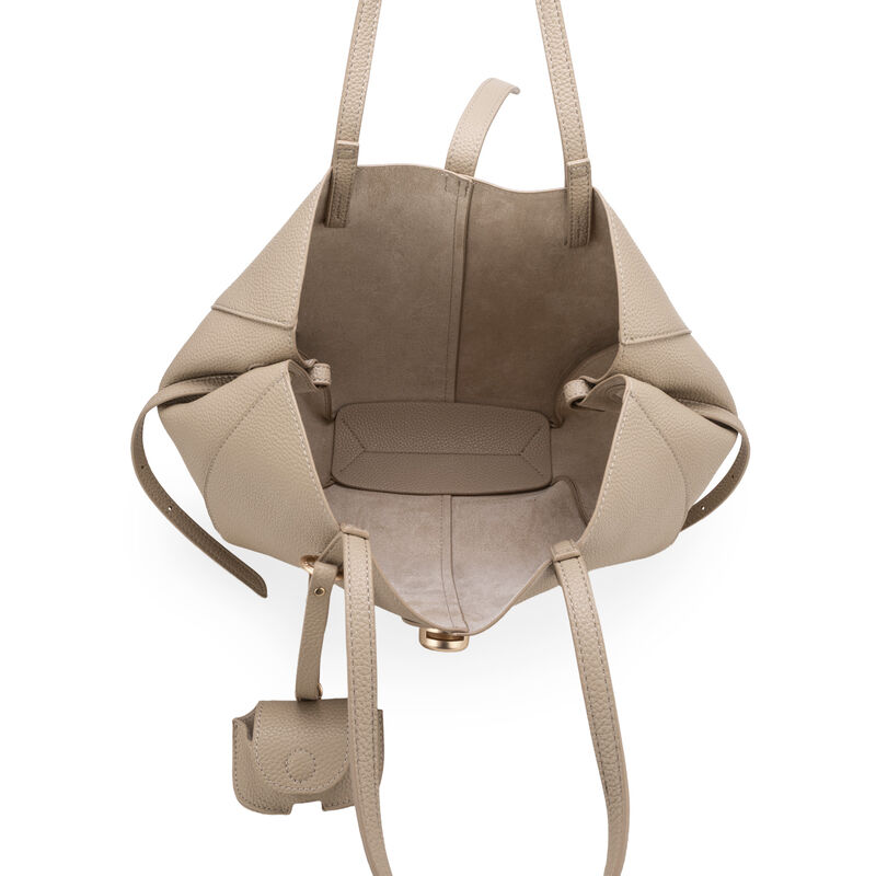 Bolsa Tote Grande Con Porta Audif&oacute;nos Color Bei... image number null